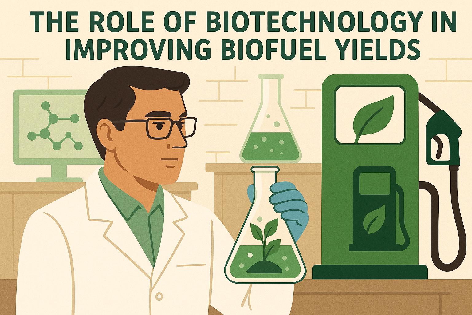 The role of biotechnology in improving biofuel yields.