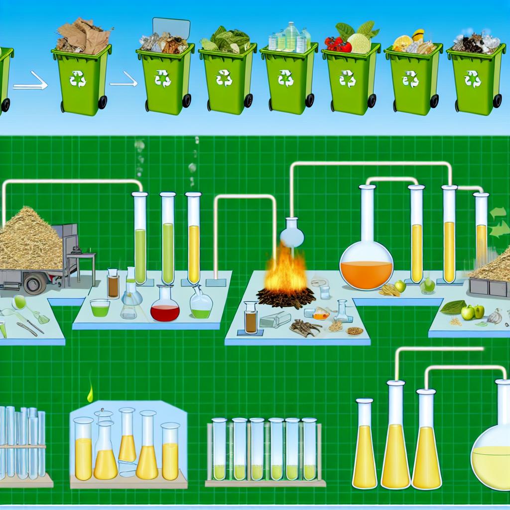 How waste materials are used to produce biofuels.
