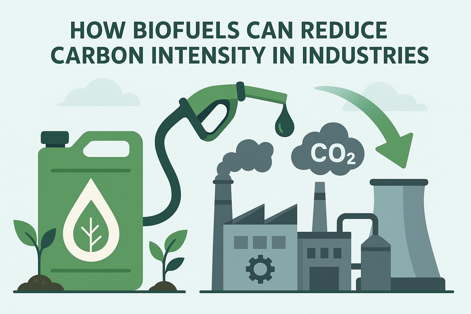How biofuels can reduce carbon intensity in industries.