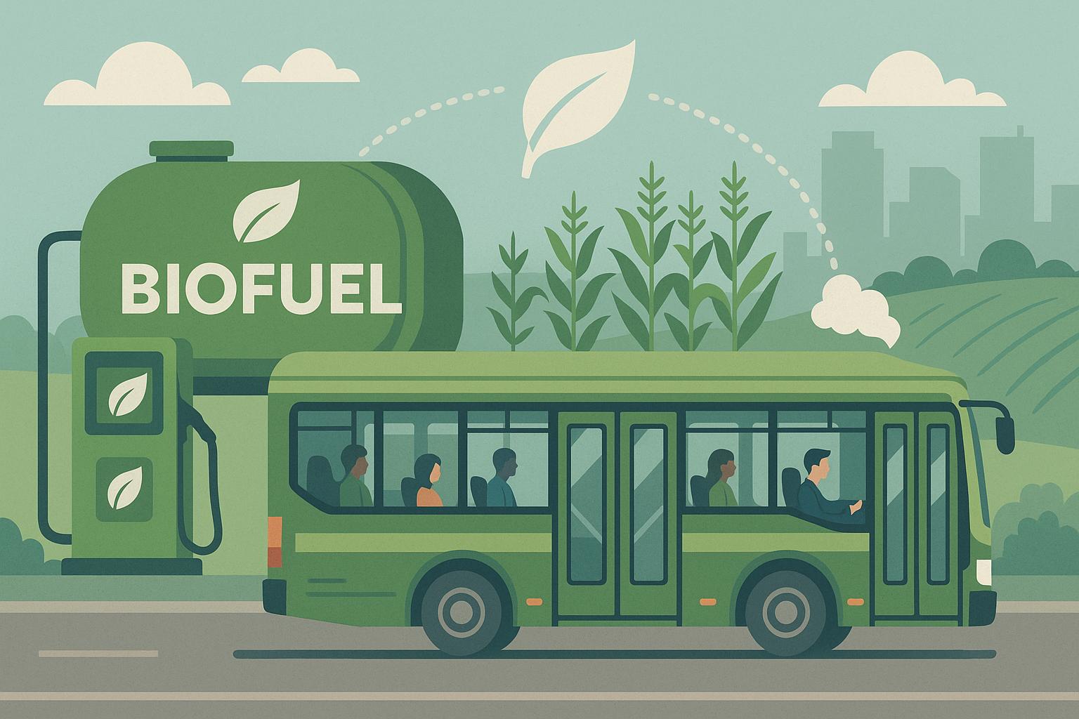 The role of biofuels in decarbonizing public transportation.