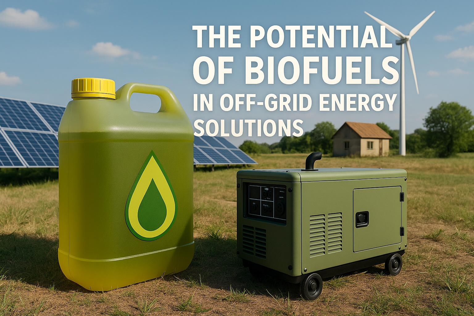 The potential of biofuels in off-grid energy solutions.