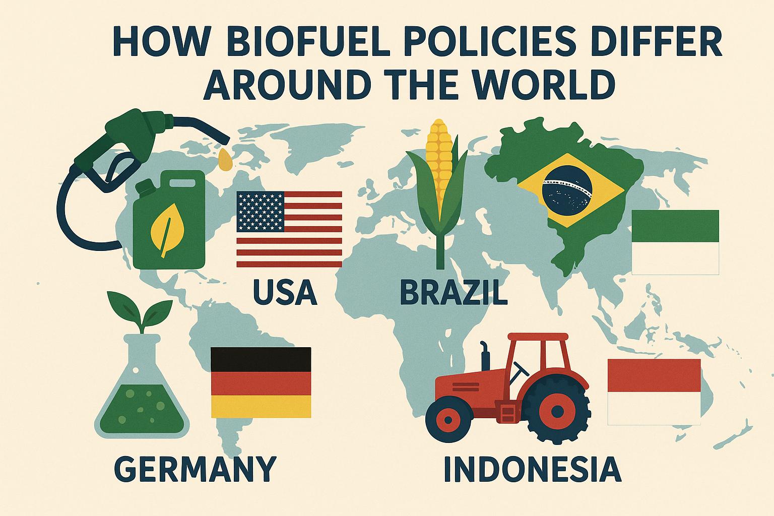 How biofuel policies differ around the world.