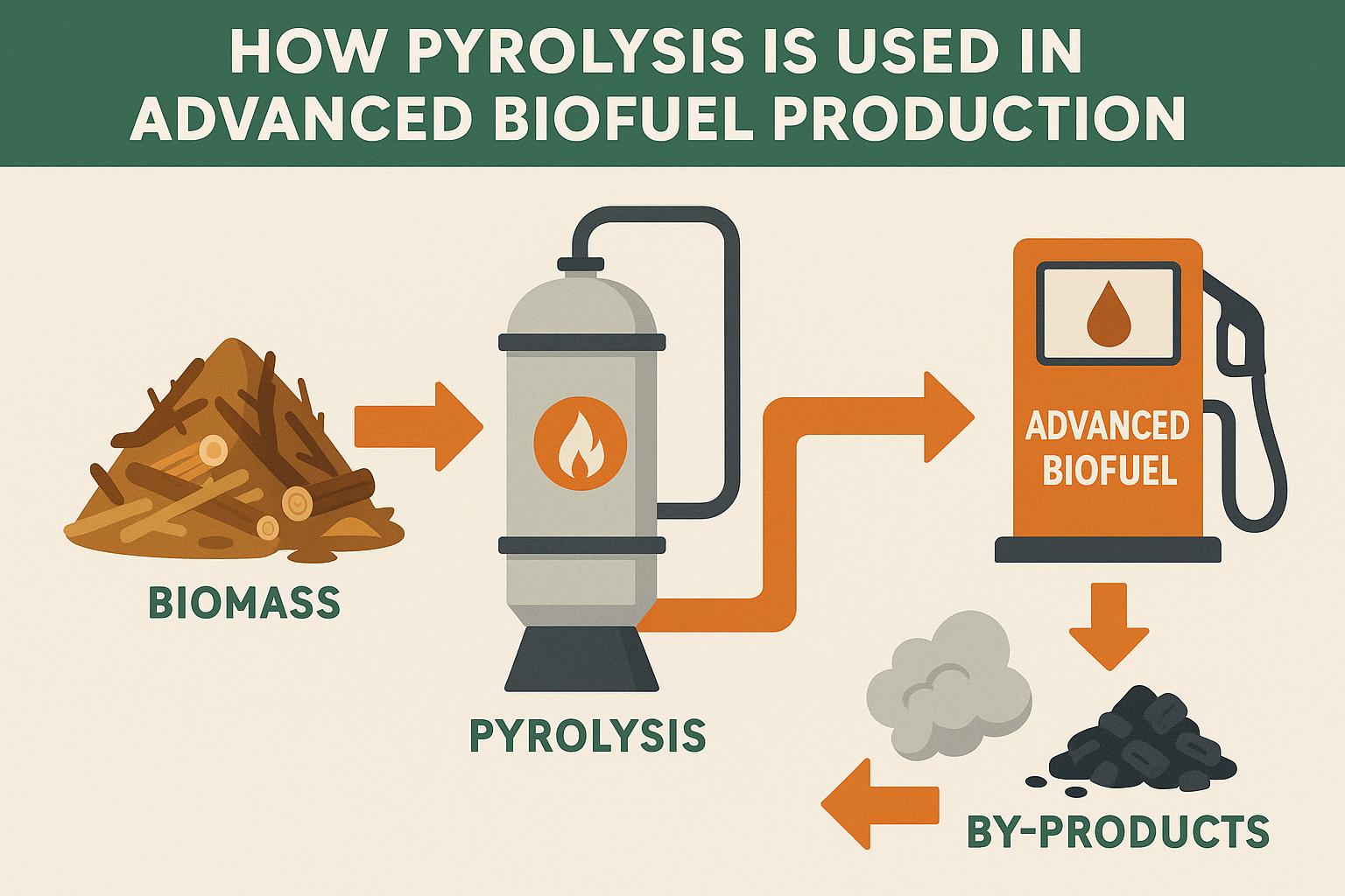 How pyrolysis is used in advanced biofuel production.