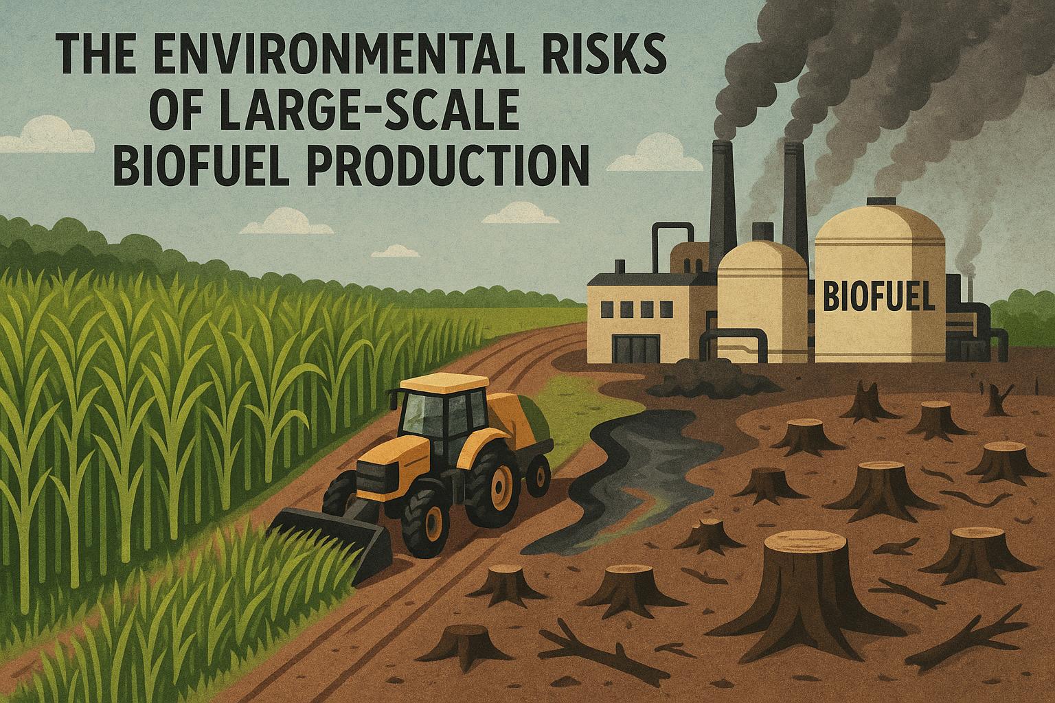 The environmental risks of large-scale biofuel production.